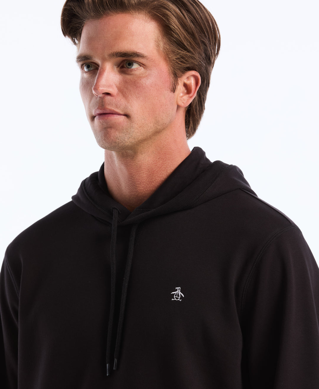 Embroidered Pete Fleece Hoodie (True Black) 