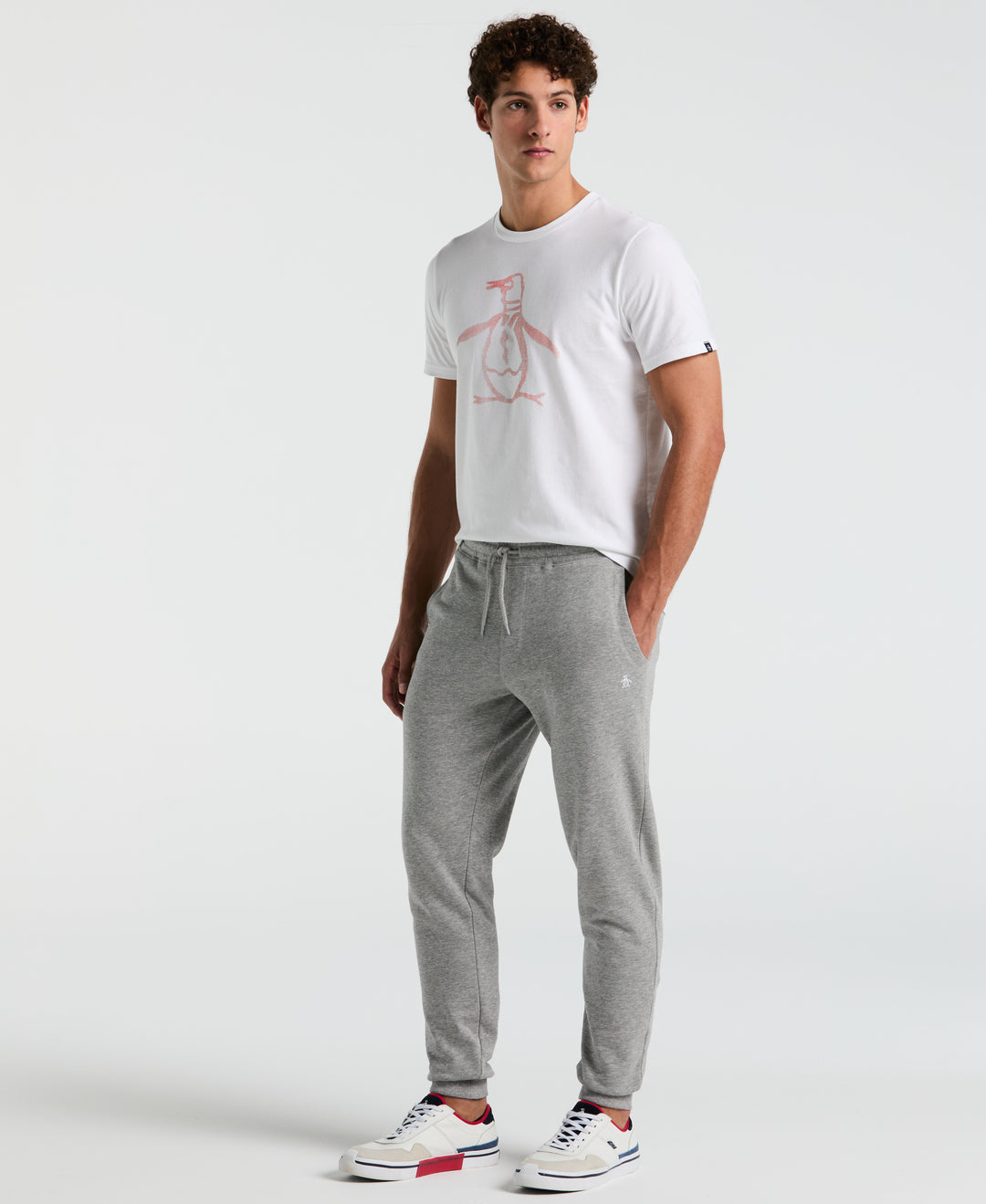 Embroidered Pete Fleece Jogger  (Rain Heather) 