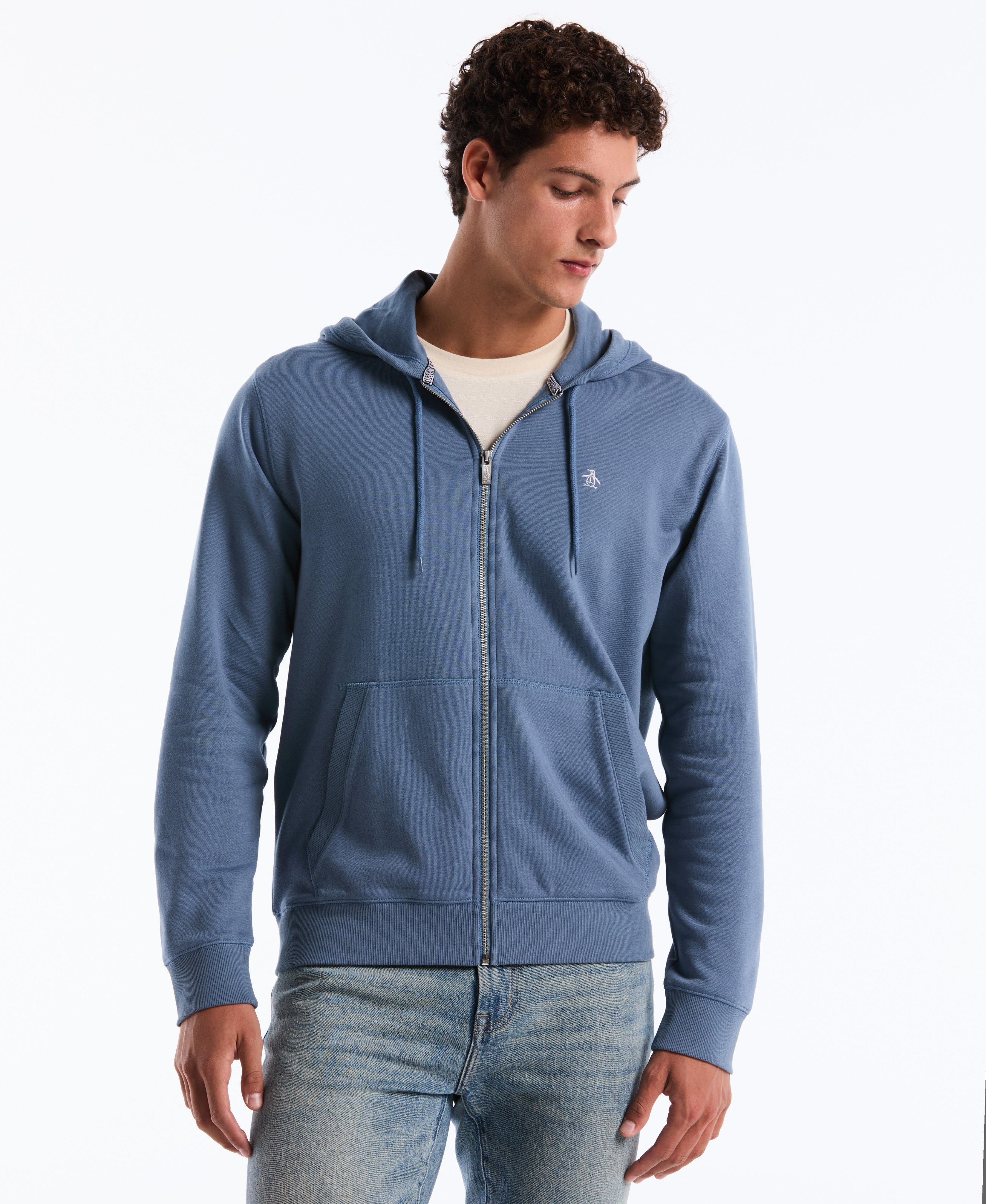 Embroidered Pete Full Zip Hoodie – Original Penguin US