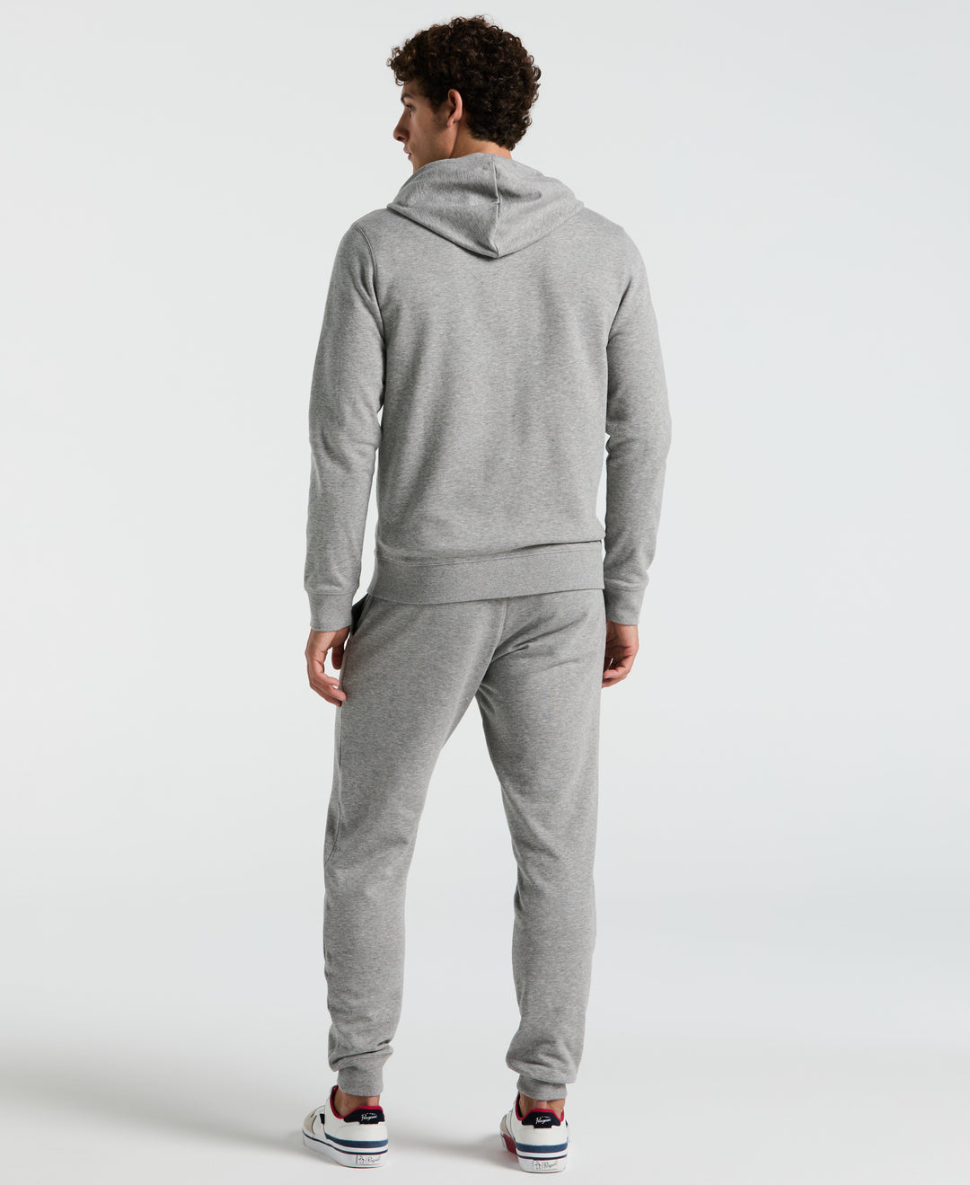 Full Zip Fleece Embroidered Pete Hoodie (Rain Heather) 