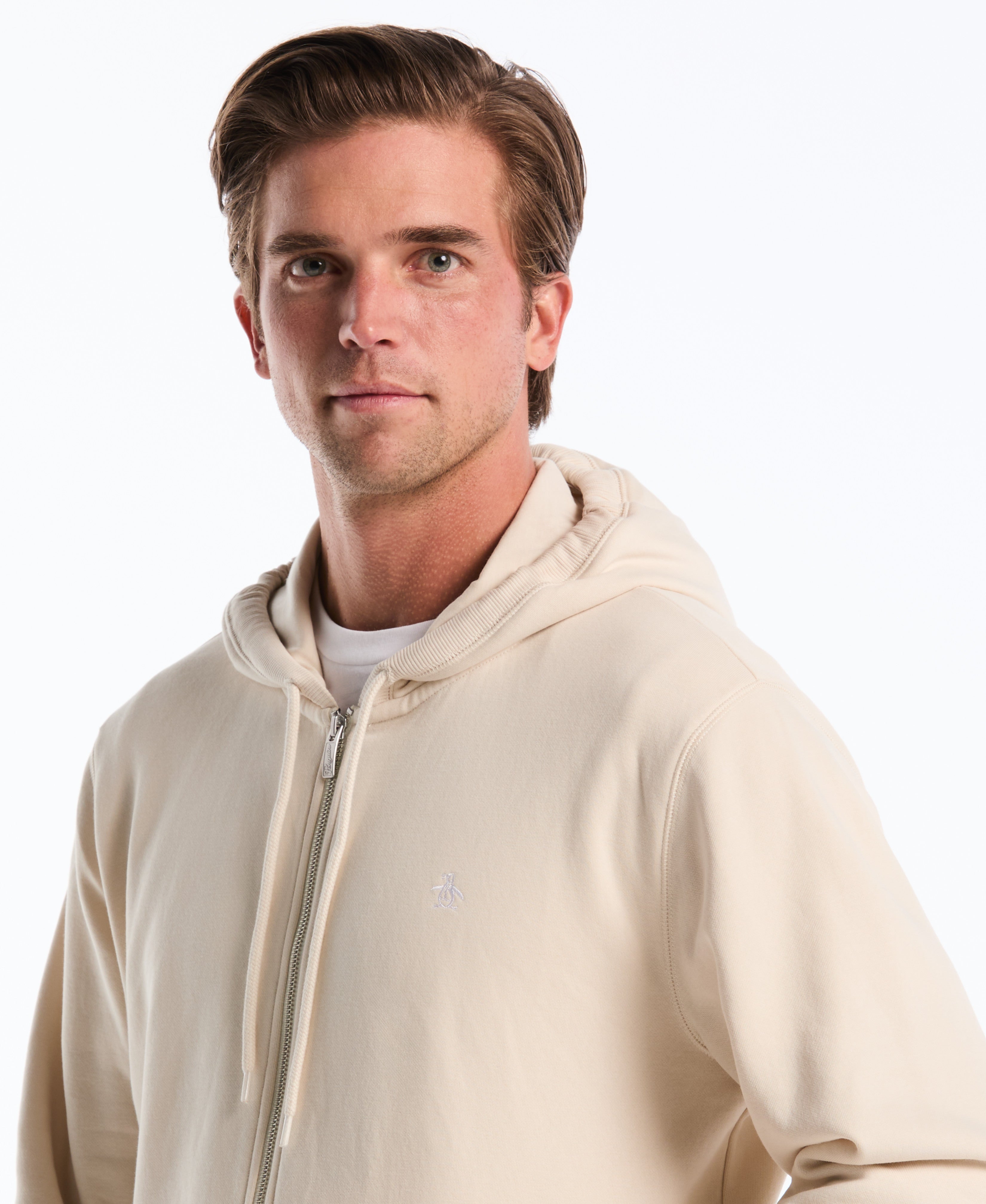 Embroidered Pete Full Zip Hoodie – Original Penguin US