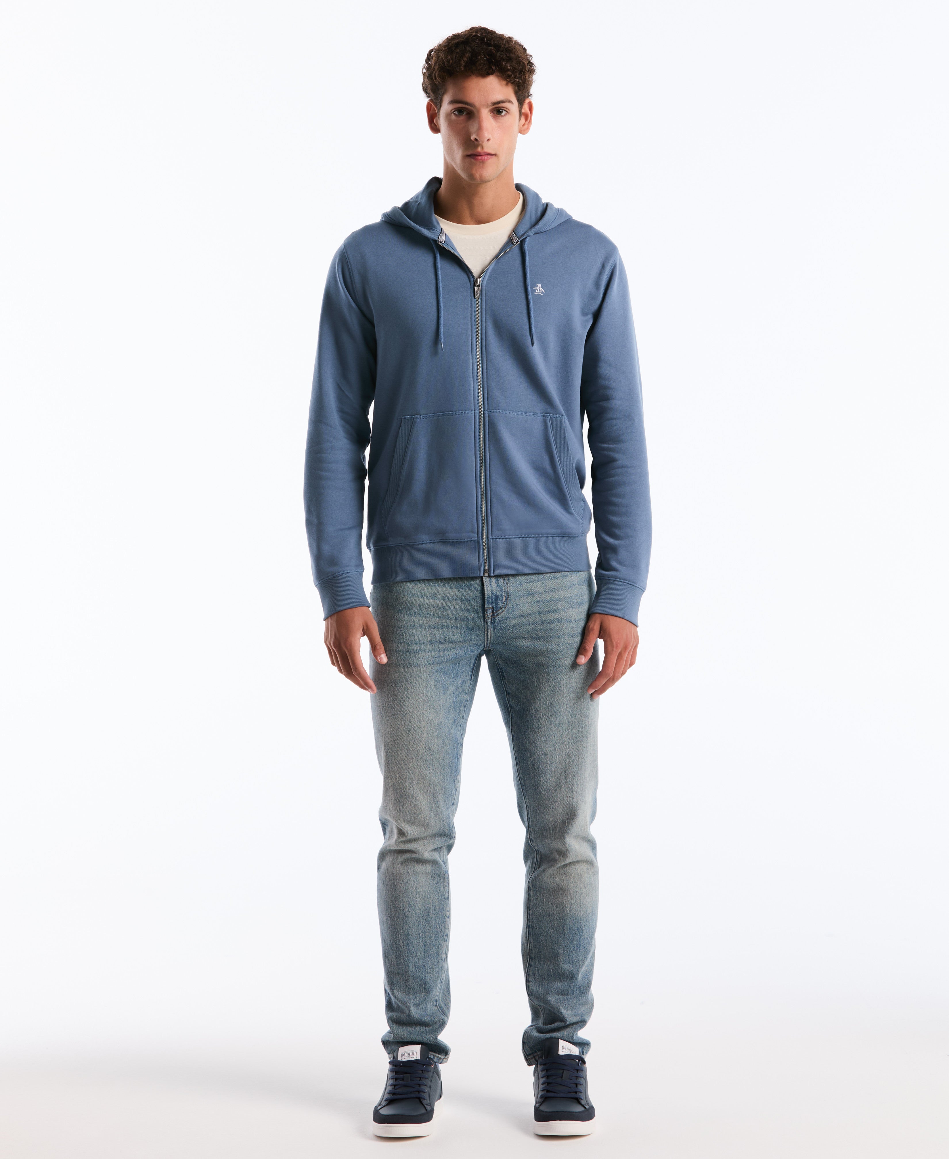 Embroidered Pete Full Zip Hoodie – Original Penguin US