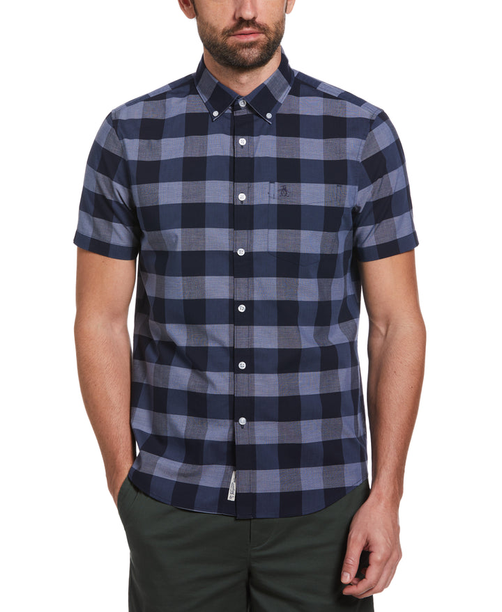 End-on-End Plaid Shirt (Dark Sapphire) 