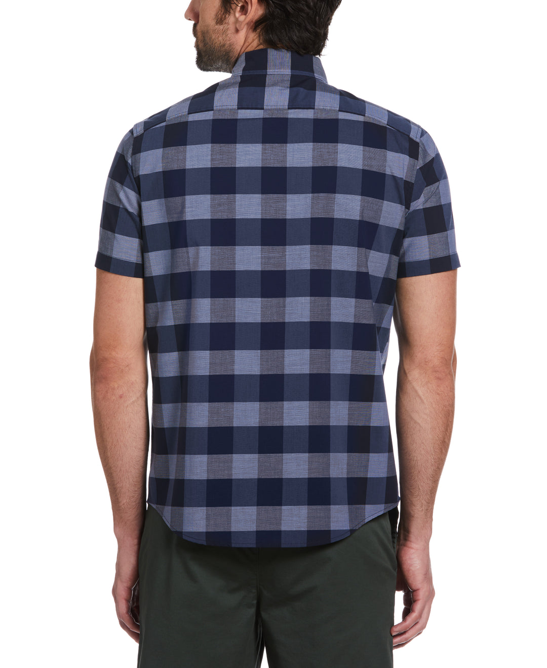 End-on-End Plaid Shirt (Dark Sapphire) 