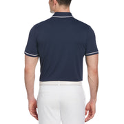 Engineered 80s Color Block Print Short Sleeve Golf Polo Shirt (Black Iris) 