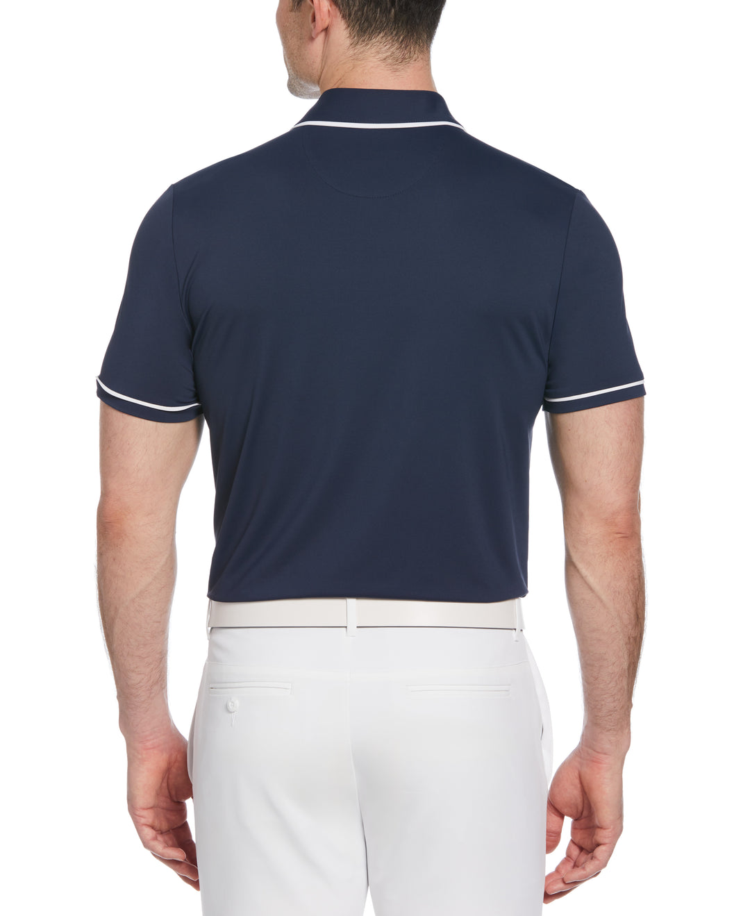 Engineered 80s Color Block Print Short Sleeve Golf Polo Shirt (Black Iris) 