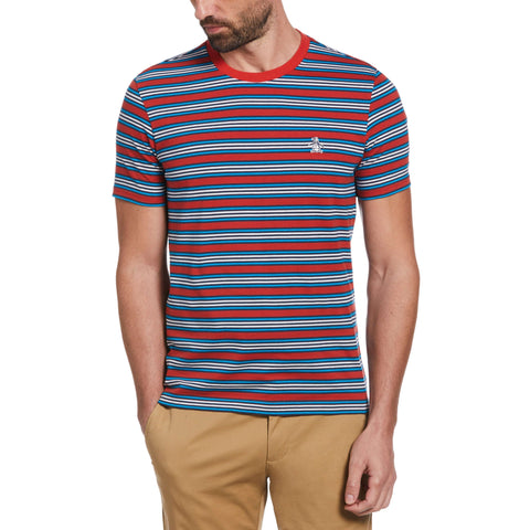 Engineered Bold Stripe Tee (Molten Lava) 