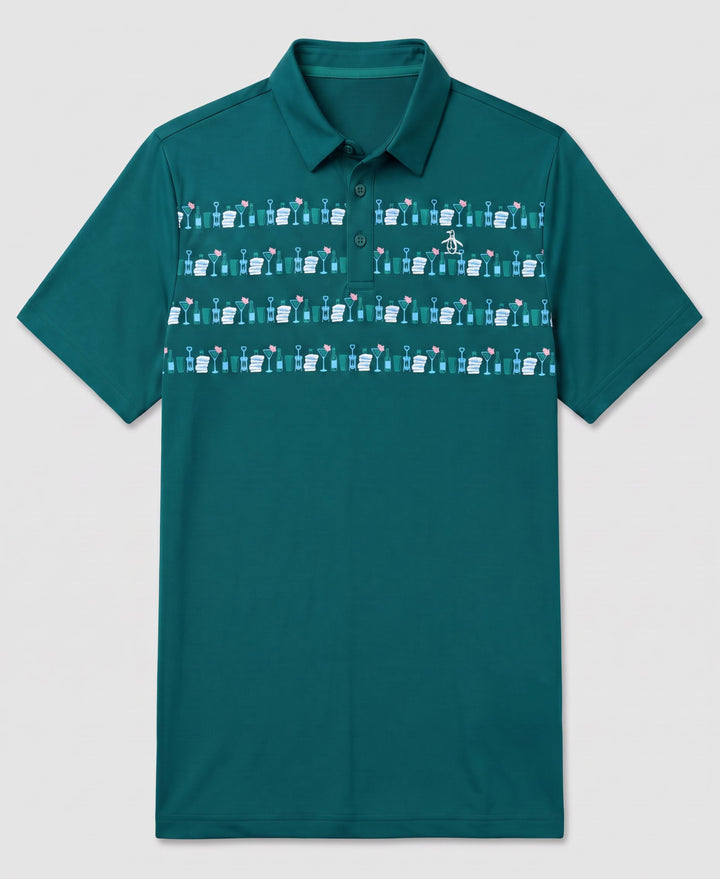 Engineered Cocktail Novelty Golf Polo-Golf Polos-Galapagos Green-S-Original Penguin