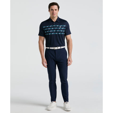 Engineered Cocktail Novelty Golf Polo Shirt (Black Iris) 