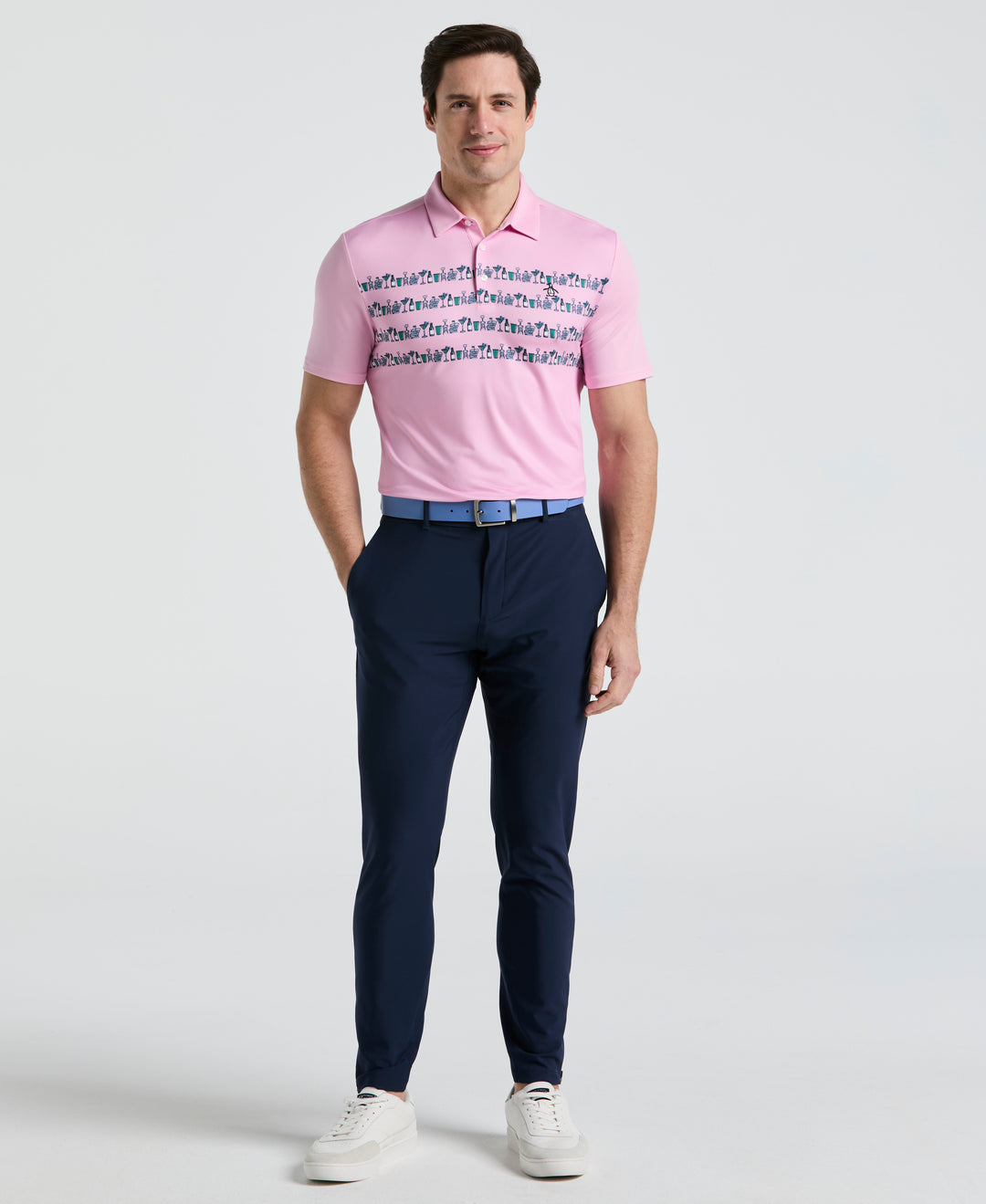 Engineered Cocktail Novelty Golf Polo Shirt (Lilac Sachet) 