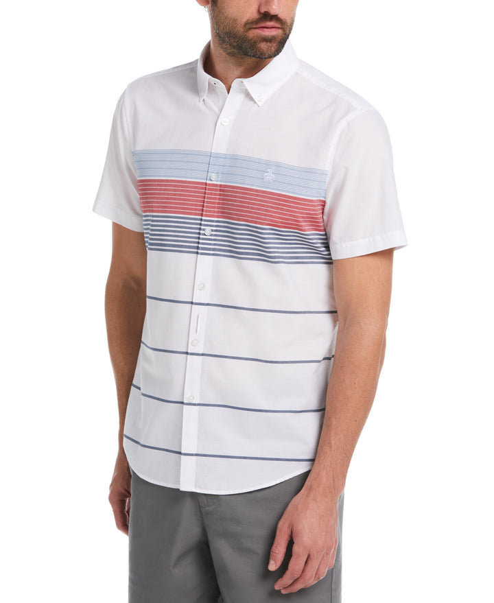 Engineered Multi Stripe Shirt-Shirts-Bright White-XS-Original Penguin