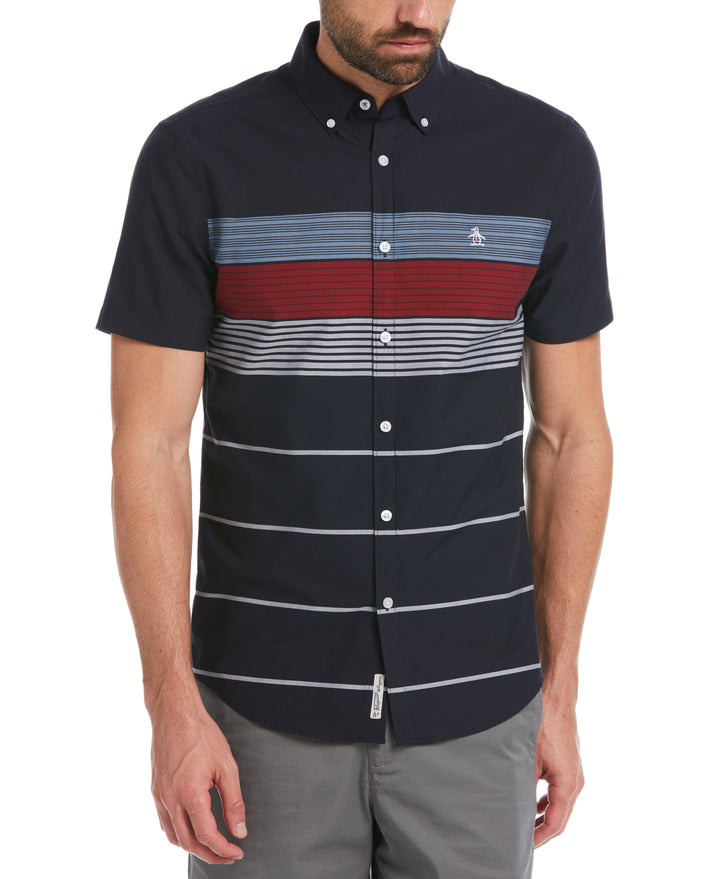 Engineered Multi Stripe Shirt-Shirts-Dark Sapphire-XS-Original Penguin