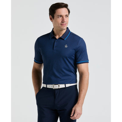 Engineered Novelty Caddy Printed Golf Polo Shirt (Black Iris) 
