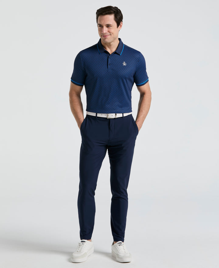 Caddy Graphic Print Golf Polo (Black Iris) 