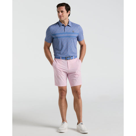 Engineered Novelty Stripe Printed Golf Polo Shirt (Quiet Harbor) 