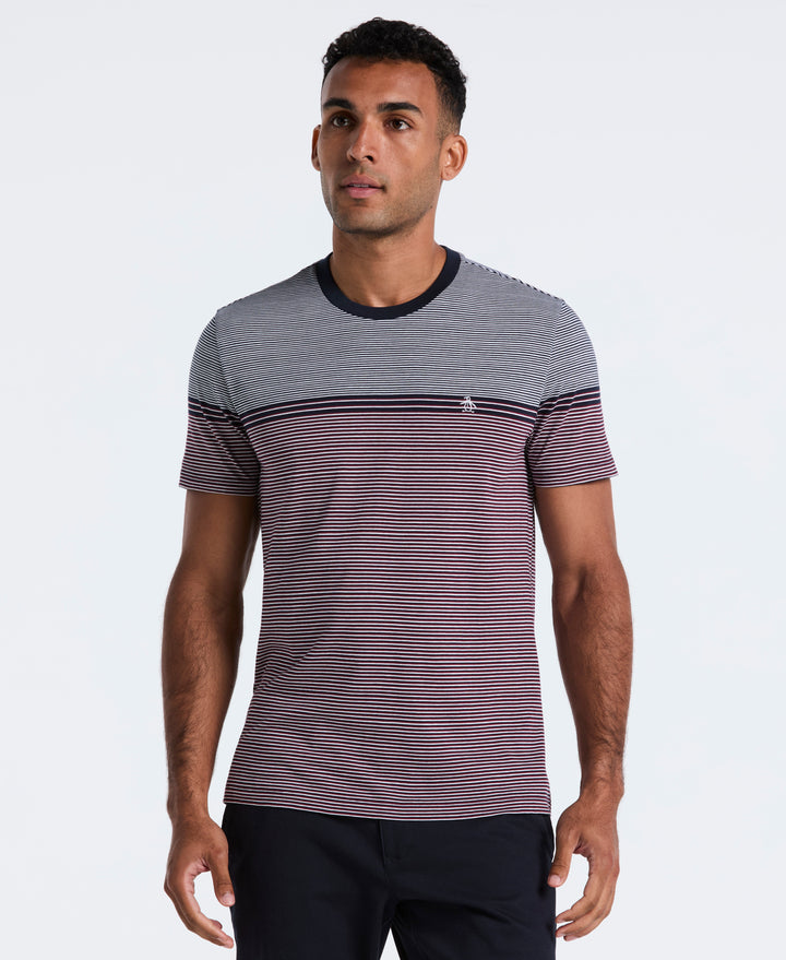 Engineered Stripe Jersey Tee (Dark Sapphire) 
