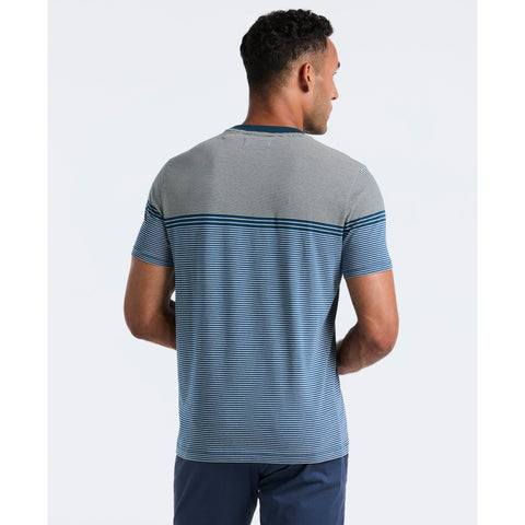 Engineered Stripe Jersey Tee (Reflecting Pond) 