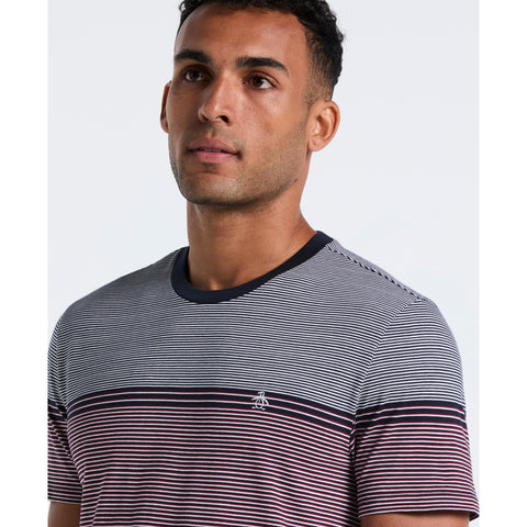 Engineered Stripe Jersey Tee (Dark Sapphire) 
