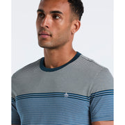 Engineered Stripe Jersey Tee (Reflecting Pond) 