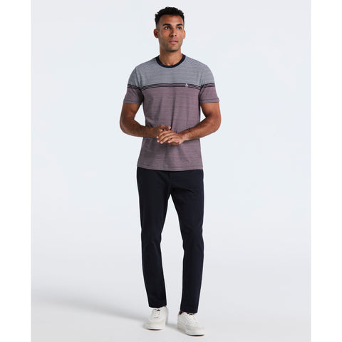 Engineered Stripe Jersey Tee (Dark Sapphire) 