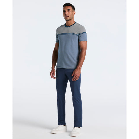 Engineered Stripe Jersey Tee (Reflecting Pond) 