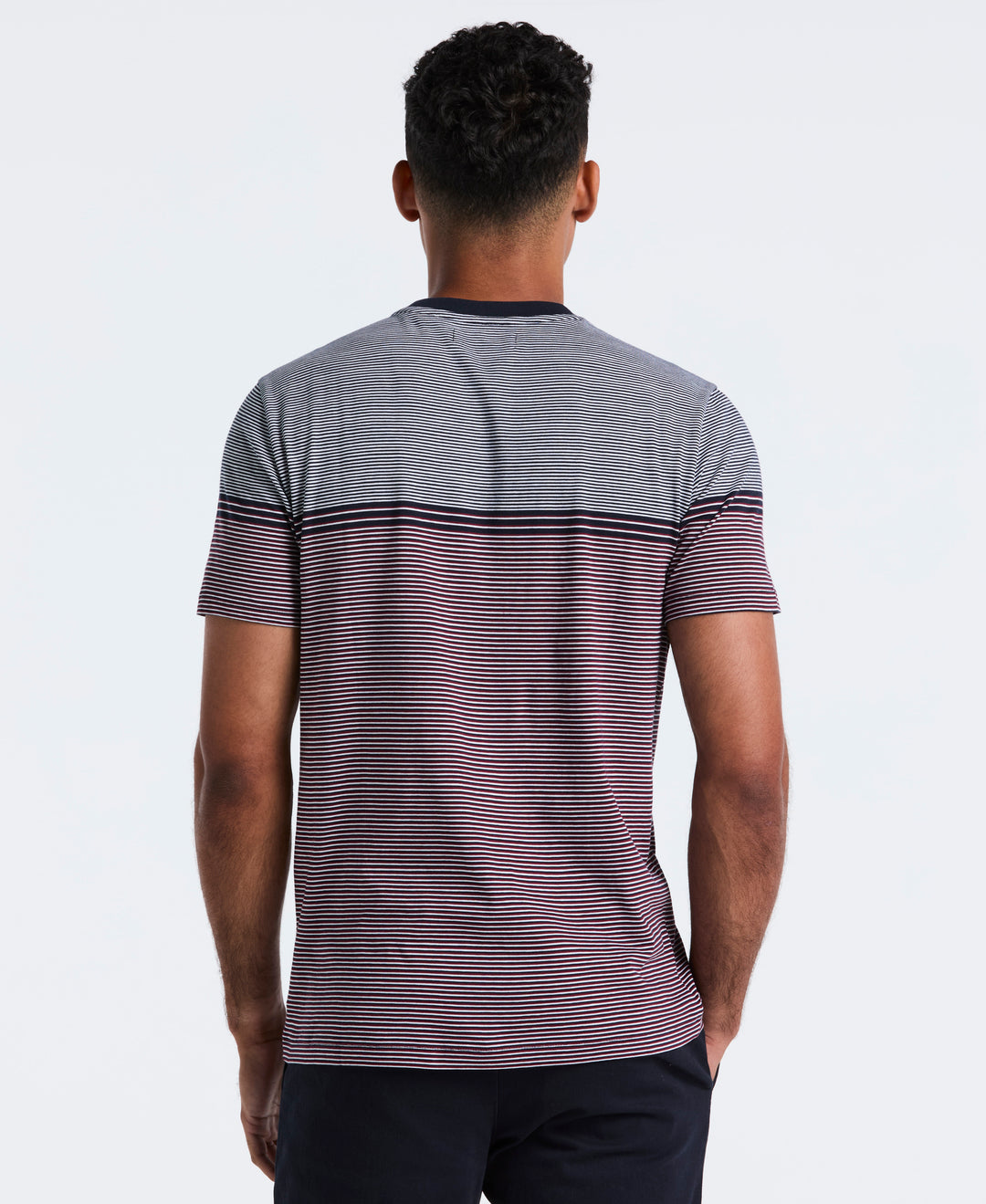 Engineered Stripe Jersey Tee (Dark Sapphire) 