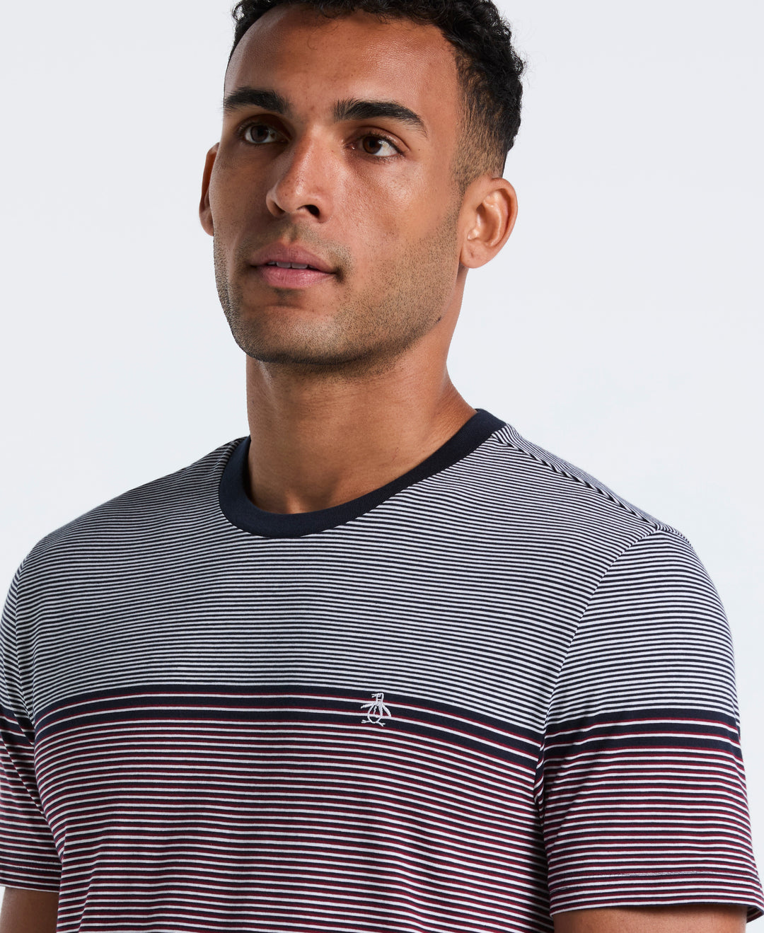 Engineered Stripe Jersey Tee (Dark Sapphire) 