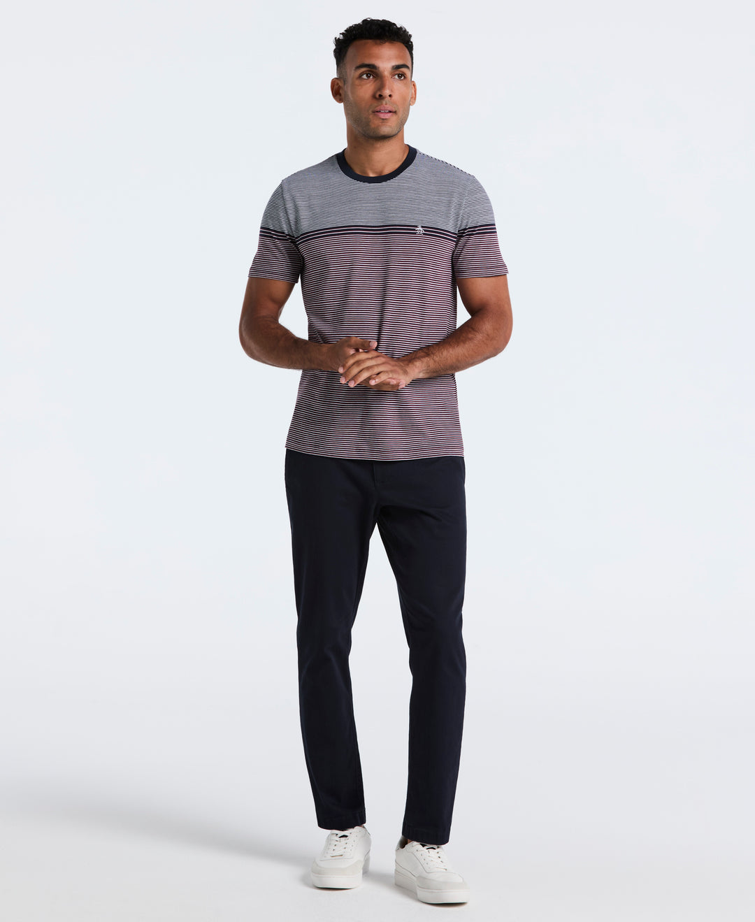 Engineered Stripe Jersey Tee (Dark Sapphire) 