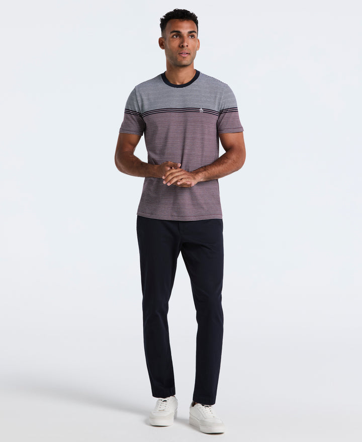 Engineered Stripe Jersey Tee (Dark Sapphire) 