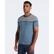 Engineered Stripe Jersey Tee (Reflecting Pond) 
