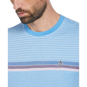 Engineered Stripe Pique Tee (Azure Blue) 