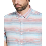 Faded Engineered Stripe Button Down (Poinciana) 