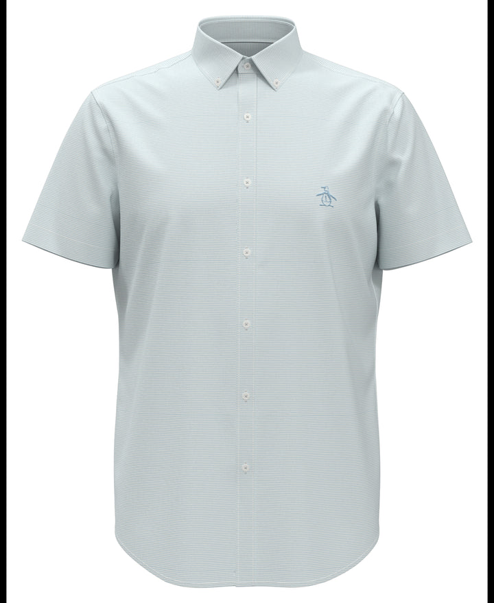 Feeder Stripe Linen Shirt (Cool Blue) 