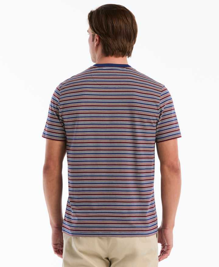 Cotton Jersey Feeder Stripe Tee (Blue Depths) 