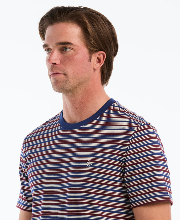 Cotton Jersey Feeder Stripe Tee (Blue Depths) 