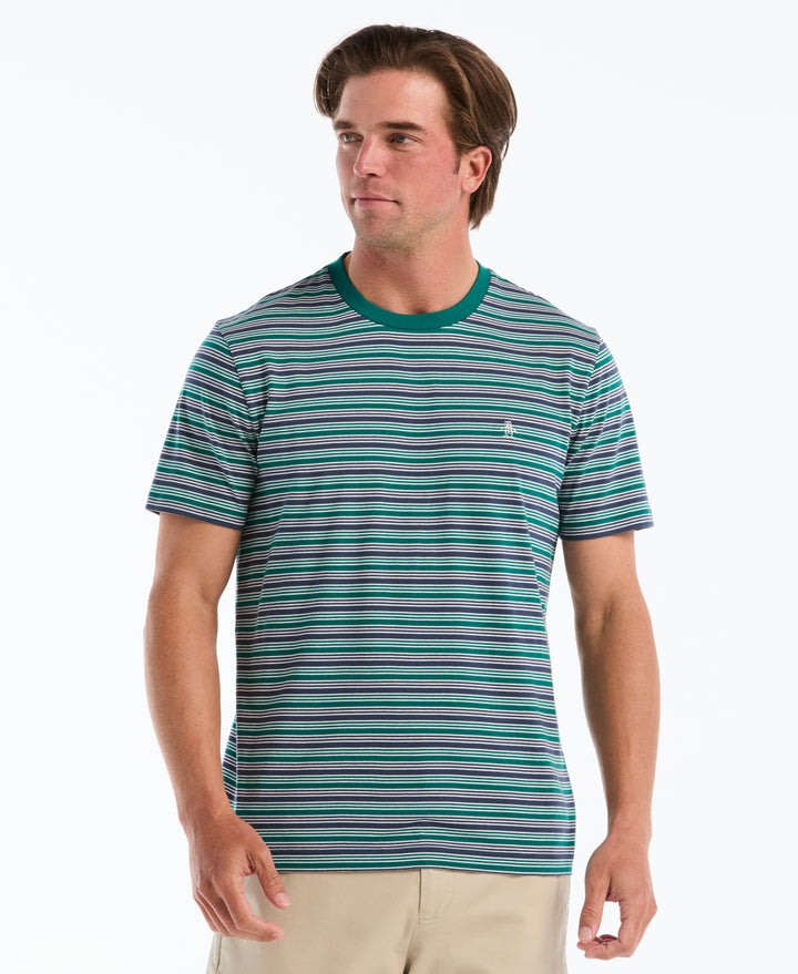 Cotton Jersey Feeder Stripe Tee (Storm) 