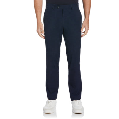 Fiber Dyed Compact Plaid Dress Pants (Navy) 