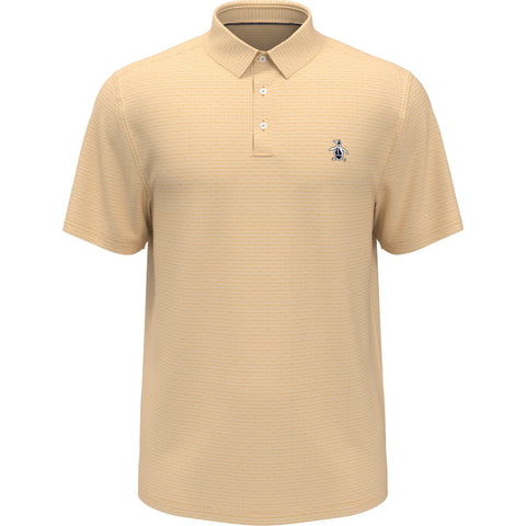 Fine Line Boat Print Polo (Warm Apricot) 