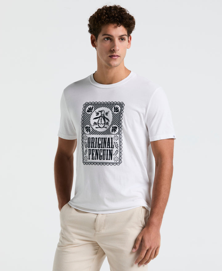 Flag Jersey Graphic Tee-Tees-Bright White-XS-Original Penguin