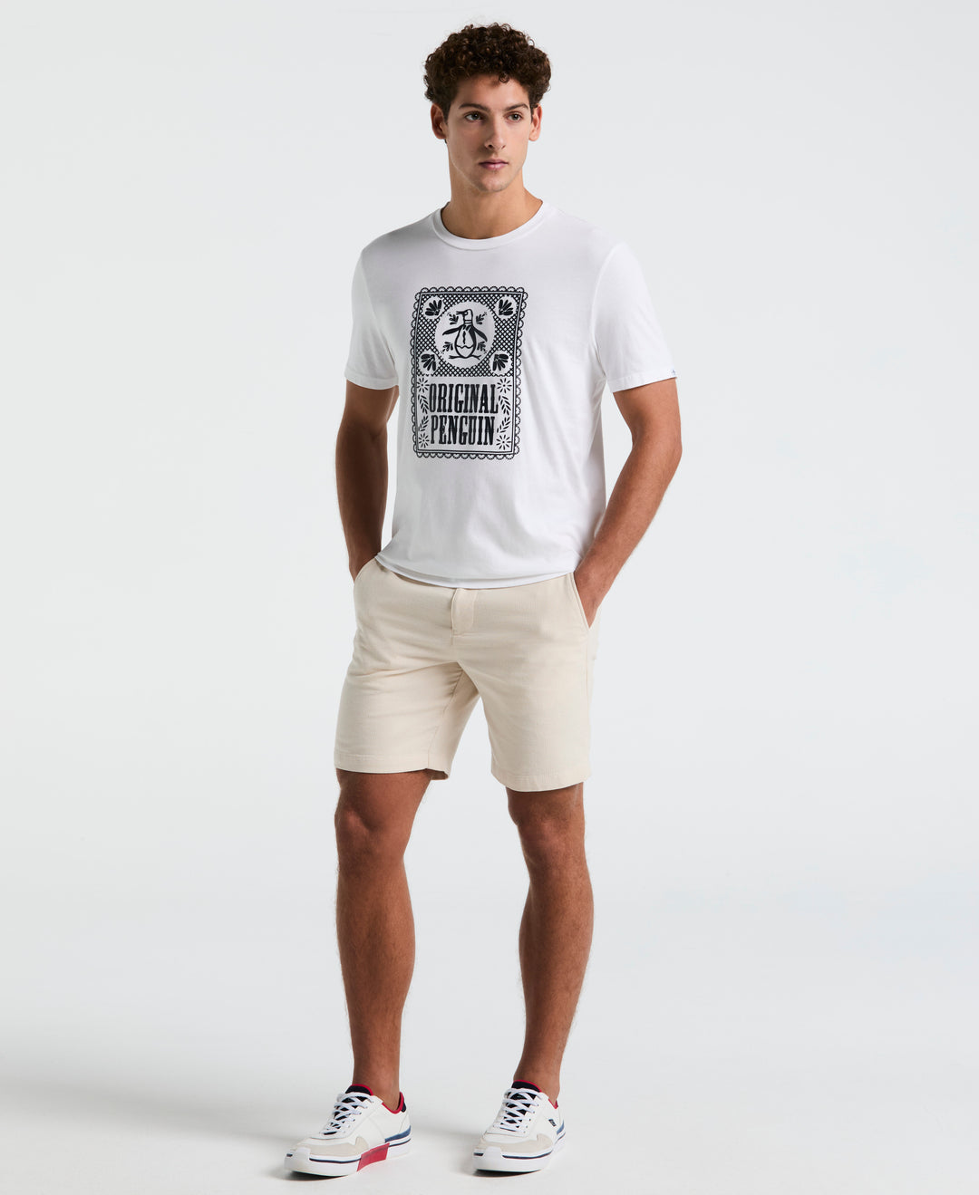 Jersey Graphic Flag Tee (Bright White) 