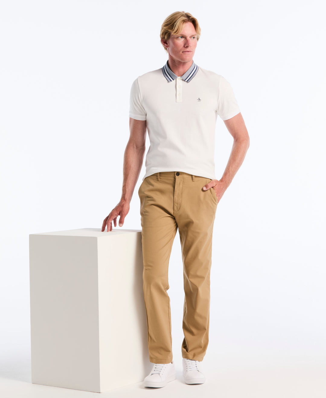 Flat Front Bedford Cord Chino (Kelp) 