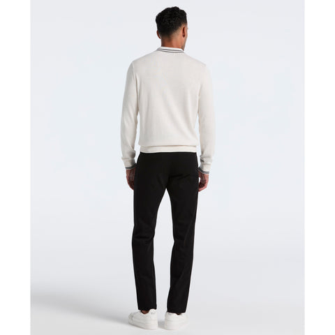 Flat Front Microsanded Chino Pant (Black) 