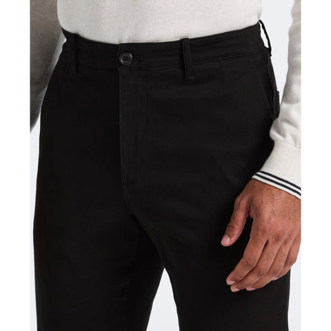 Flat Front Microsanded Chino Pant (Black) 