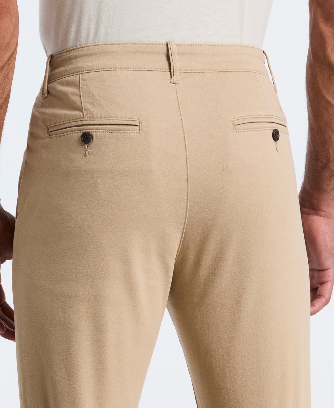 Flat Front Microsanded Chino Pant (Travertine) 