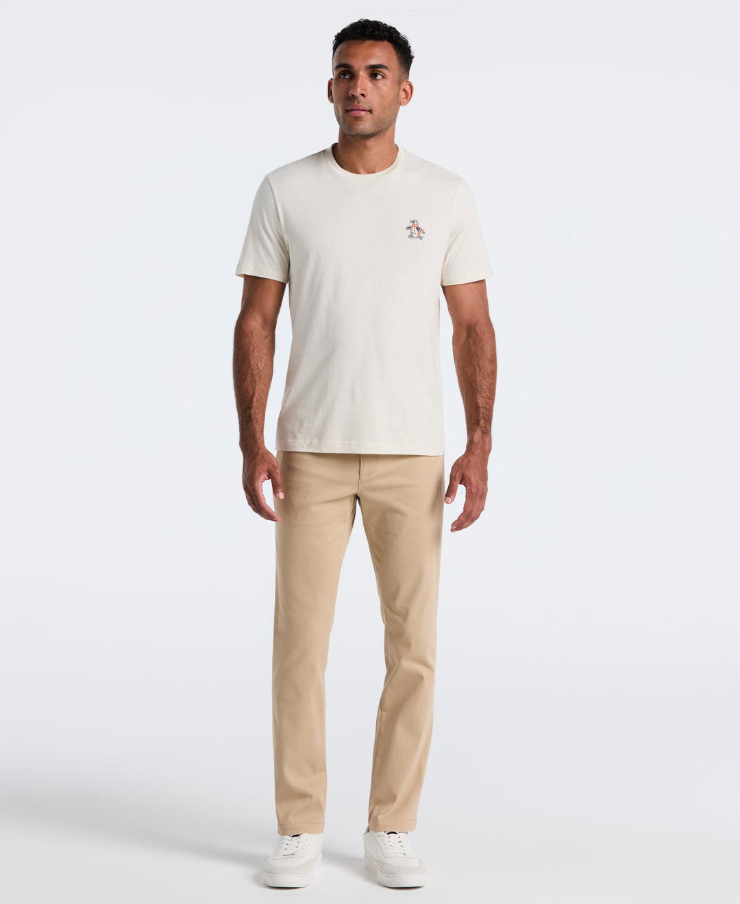 Flat Front Microsanded Chino Pant (Travertine) 
