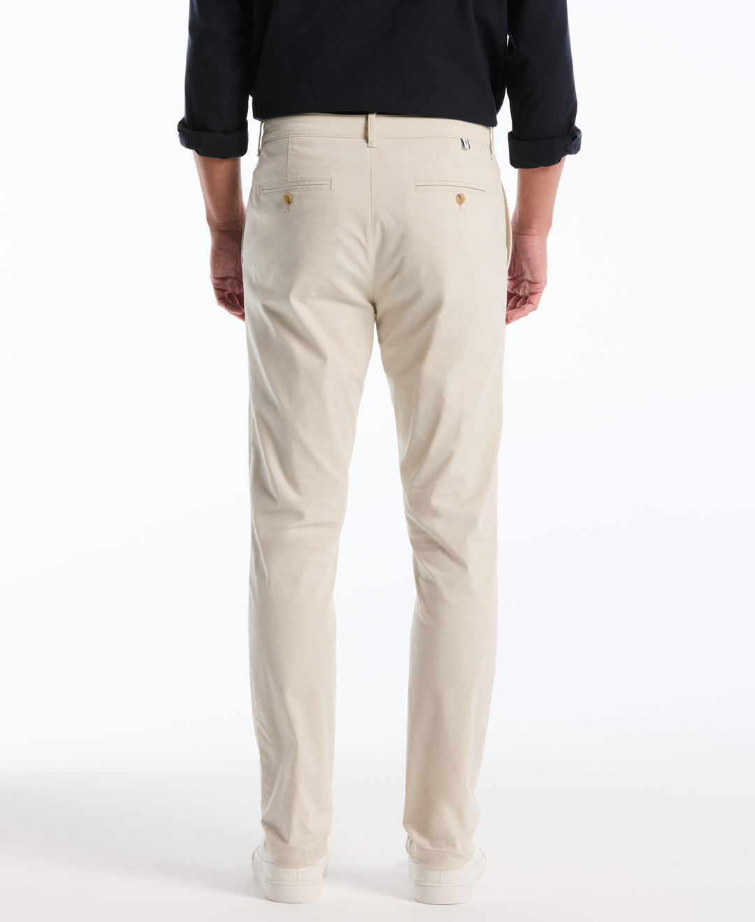 Flat Front Nylon Twill Chino Pant (Stone) 