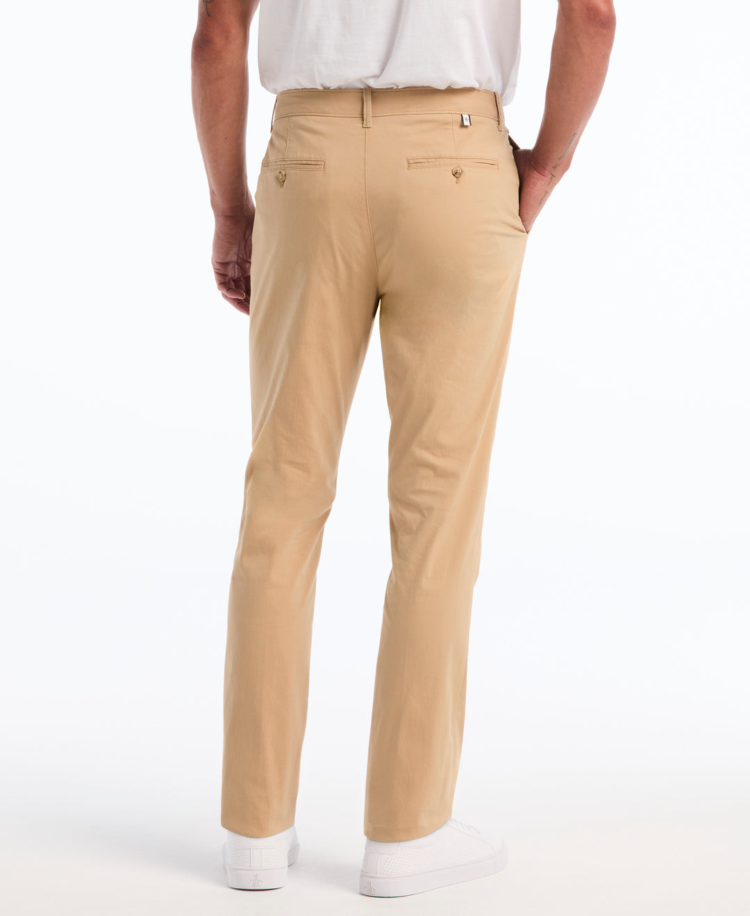 Flat Front Nylon Twill Chino-Pants-Original Penguin