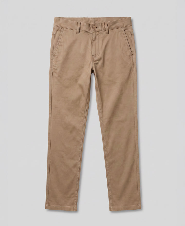 Flat Front Nylon Twill Chino-Pants-Travertine-28-30-Original Penguin