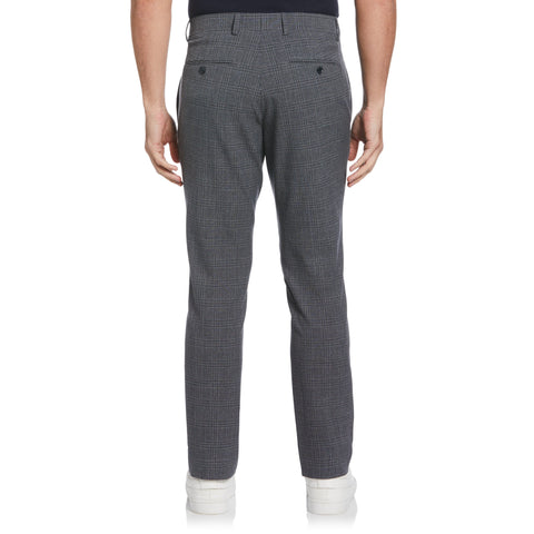 Flat Front Plaid Dress Pant (Heather Grey) 