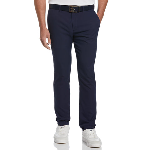Flat Front Solid Golf Trousers (Black Iris) 